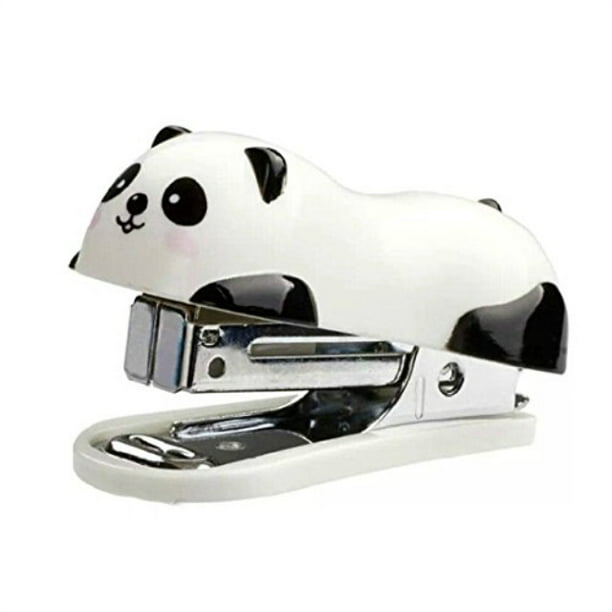 Cute Panda Office Student Small Mini School Home Stapler Staples Set Plastibp 